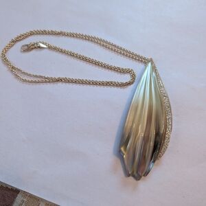 Alexis Bittar Elegant Gold and Silver Pendant Necklace